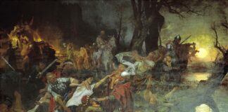 Funeral ritual performed by warriors of Sviatoslav the Brave of Kyiv after the Battle at Dorostolon in 971 was a Scythian ritual