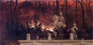 After the Warsaw Uprising in November of 1830, Moscow declared that the Poles form one nation with Russians, the Russian language substituted Polish in tribunals, the University of Warsaw was closed and its valuable collections of books, manuscripts, and medals were carried off to Petersburg