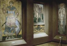 In August of 1937, Moscow demolished 12th-century St. Michael’s Cathedral in Kyiv, Ukraine, but the frescos it had stolen from it exhibits as part of Russian history