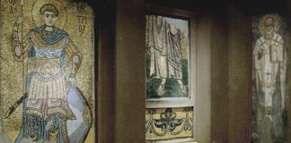 In August of 1937, Moscow demolished 12th-century St. Michael’s Cathedral in Kyiv, Ukraine, but the frescos it had stolen from it exhibits as part of Russian history