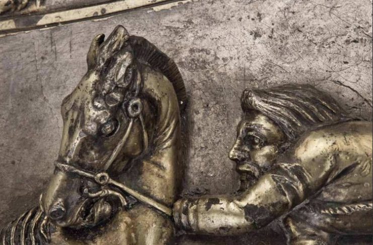 Scythian Taming a Horse scene on the Chertomlyk Vase, 4th c BC