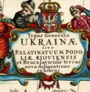 Map of Ukraine of 1650 by French cartographer Beauplan