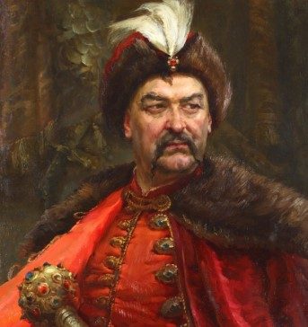 Bohdan Khmelnitsky meeting Patriarch Macarius III of Antioch near Kyiv in 1654