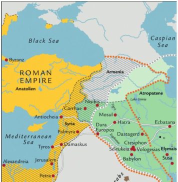 Parthian Empire once divided the world with Roman Empire. The Parthians were originally exiles from ‘Ukrainian’ Scythia