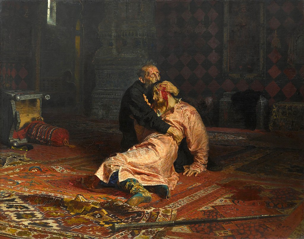 Ivan Grozny kills his son by Ilya Repin