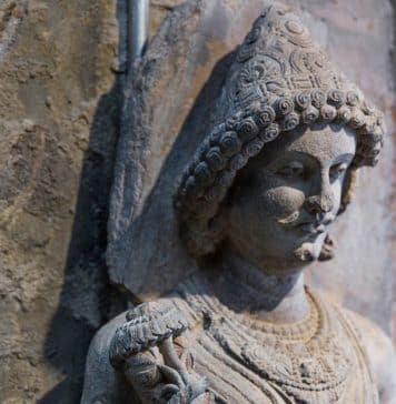 Statue of Young Kanishka, King of Kushan Empire, Patron of Gandharan Buddism