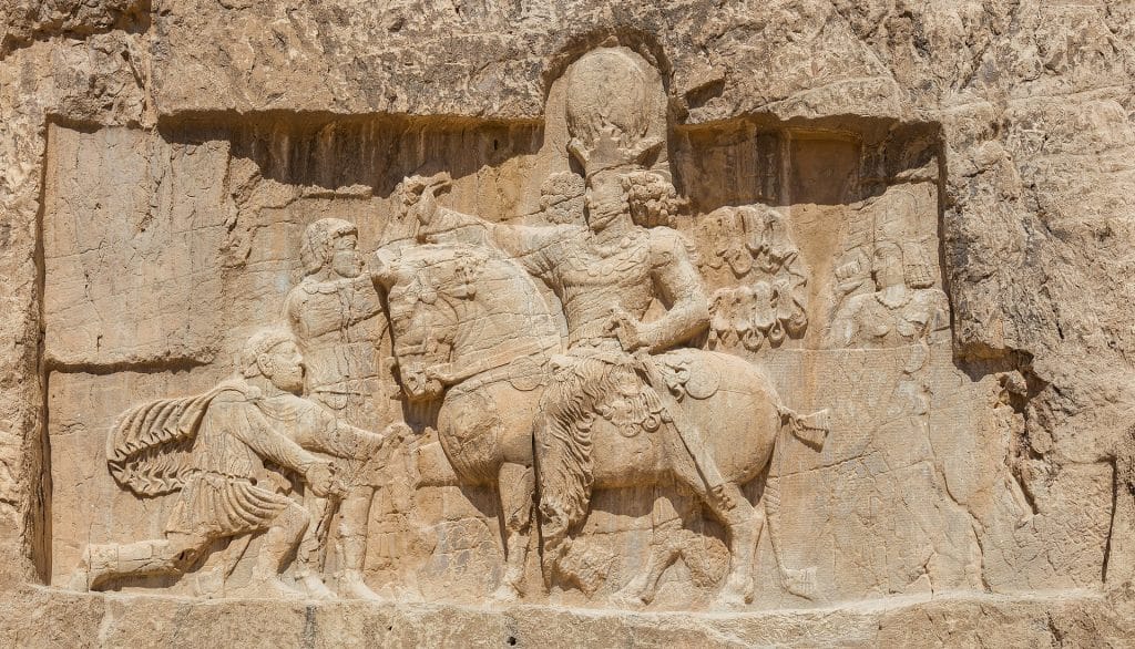 Truimph of Shapur I over Roman Emperors Valerian and Philip the Arab