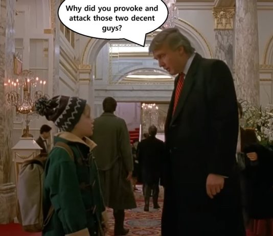 Trump’s logic of Ukraine starting the war with Russia: Home Alone meme