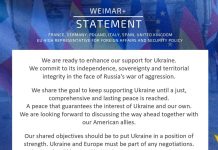 Joint Statement of France, Poland Spain, Italy, UK, and Germany. In response to US bowing to Russia yesterday