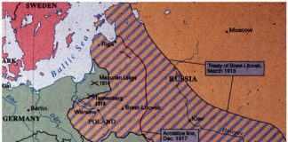 After Germany defeated Russia in WW1, Moscow lost control of Ukraine and was to pay War Reparations of Six Billion Marks: Brest-Litovsk Treaty of 1918