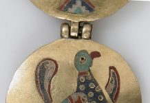 Kyiv Rus’ gold cloisonné enamel medallions dating to 1000-1200 AD in Metropolitan Museum: J. Pierpont Morgan Collection