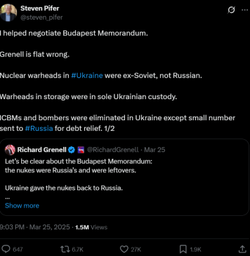 Ukraine OWNED the Nukes, – Steven Pifer