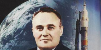 Sergei Korolev and Gagarin’s first human flight into space on April 12, 1961