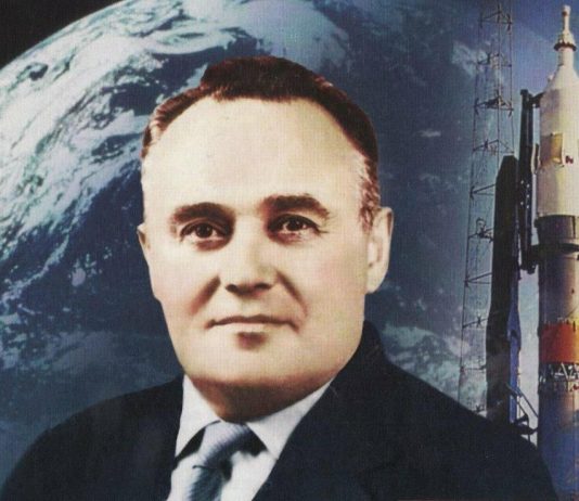 Sergei Korolev and Gagarin’s first human flight into space on April 12, 1961