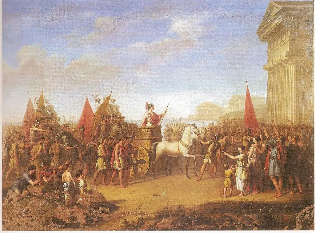 Gelon s Victorious Return from the Battle of Himera by Giuseppe Carta1853