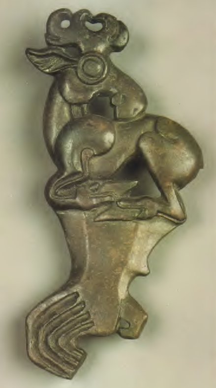 Elk in Scythian Art of Borysthenites/Dnieper River Farmers: Proto-Slavs’ Totem Animal? 4 Bridle plaque an elk resting from Cherkasy Ukraine