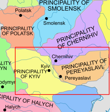 Original Rus was centered in Kyiv, Chernihiv, and Pereyaslavl only; Even Novgorod was NOT part of Rus