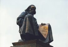Ancient Lyubech in Ukraine: Ancestral home of Volodymyr the Great, Gateway to Kyiv A monument dedicated to the triumvirate princes at Lyubech; from left to right are Svyatopolk, Svyatoslav, and Volodymyr Monomakh. On the left side, Vasylko and David.