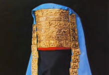 The Richest Scythian Female Burial in Ukraine: Priestess-Queen in Griffins Headdress with Her Child and Servants